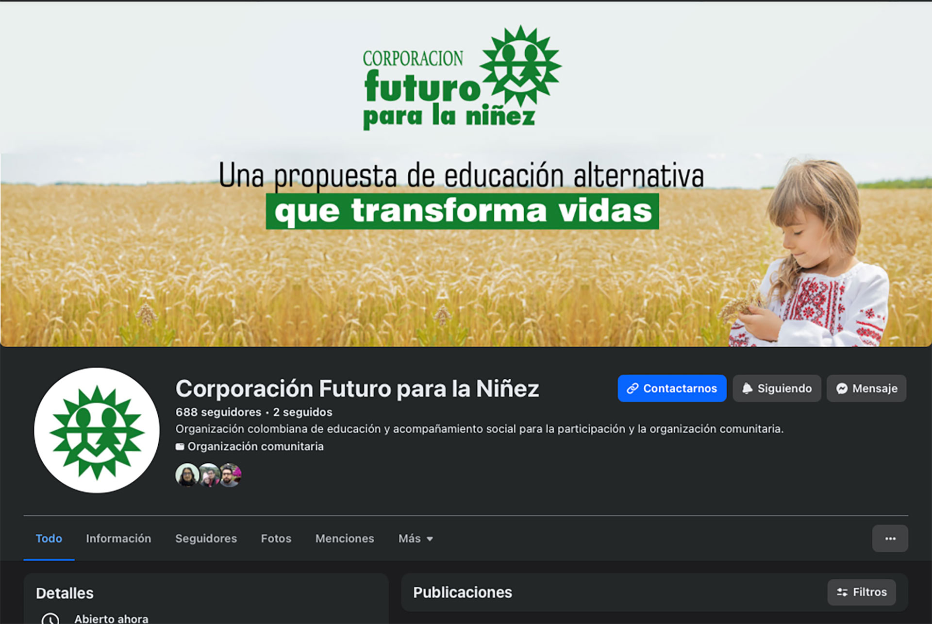 ¡Síguenos en Facebook y vive de cerca nuestra labor!